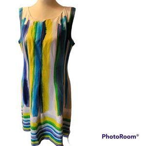 Calvin Klein Multicolor Striped Midi Dress